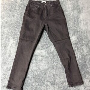 LOFT Women's Black Wash High Rise Skinny Jeans Classic Denim Pants